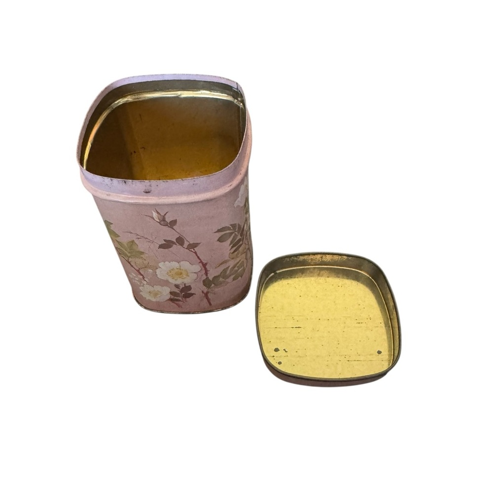Small Floral Decorative Tin - Picture 2 of 9